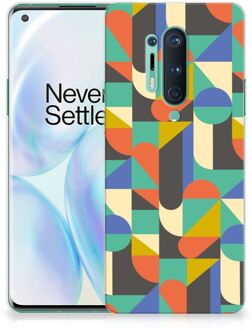 B2Ctelecom Smartphone hoesje OnePlus 8 Pro Backcase Siliconen Hoesje Funky Retro