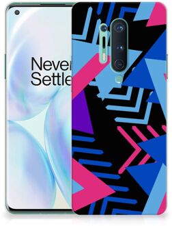 B2Ctelecom Smartphone hoesje OnePlus 8 Pro TPU Case Funky Triangle