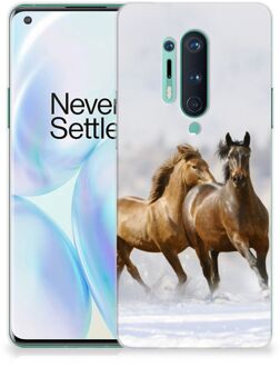 B2Ctelecom Smartphone hoesje OnePlus 8 Pro TPU Case Paarden