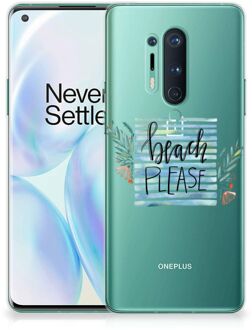 B2Ctelecom Smartphone hoesje OnePlus 8 Pro TPU Case Transparant Boho Beach