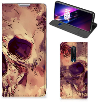 B2Ctelecom Smartphone Hoesje OnePlus 8 Wallet Case Skullhead