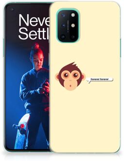 B2Ctelecom Smartphone hoesje OnePlus 8T Back Case Siliconen Hoesje met Foto Aap