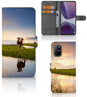 B2Ctelecom Smartphone Hoesje OnePlus 8T Flip Case Koe