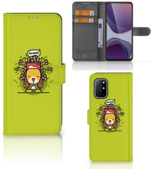 B2Ctelecom Smartphone Hoesje OnePlus 8T Flipcover Doggy Biscuit