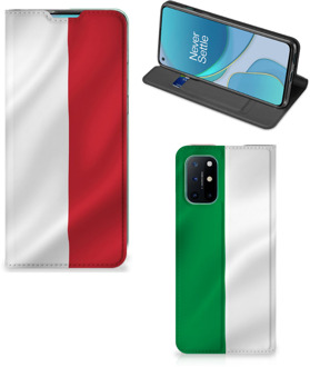 B2Ctelecom Smartphone Hoesje OnePlus 8T Leuk Bookcase Italiaanse Vlag