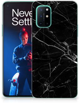 B2Ctelecom Smartphone hoesje OnePlus 8T Transparant Hoesje Marmer Zwart