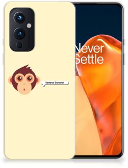 B2Ctelecom Smartphone hoesje OnePlus 9 Back Case Siliconen Hoesje met Foto Aap