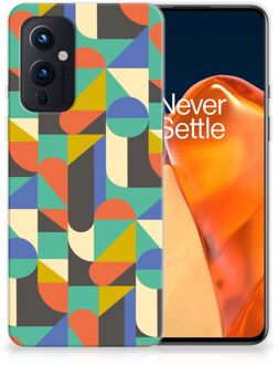 B2Ctelecom Smartphone hoesje OnePlus 9 Backcase Siliconen Hoesje Funky Retro