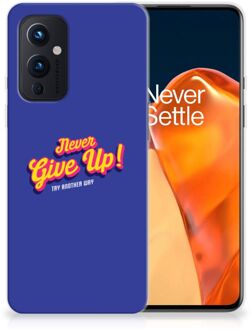 B2Ctelecom Smartphone hoesje OnePlus 9 Backcase Siliconen Hoesje Never Give Up