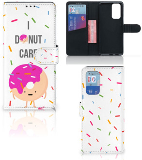 B2Ctelecom Smartphone Hoesje OnePlus 9 Pro Bookcase met Quotes Donut Cadeautjes voor Meisjes