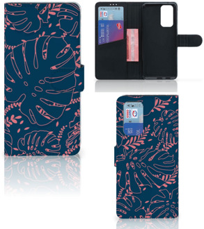 B2Ctelecom Smartphone Hoesje OnePlus 9 Pro Bookcase Palm Leaves