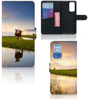 B2Ctelecom Smartphone Hoesje OnePlus 9 Pro Flip Case Koe