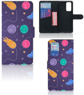 B2Ctelecom Smartphone Hoesje OnePlus 9 Pro Flip Case Portemonnee Space