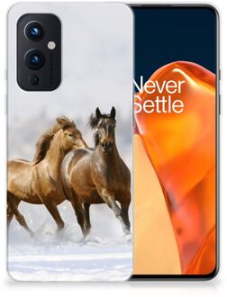 B2Ctelecom Smartphone hoesje OnePlus 9 TPU Case Paarden