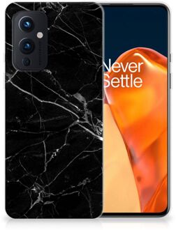 B2Ctelecom Smartphone hoesje OnePlus 9 Transparant Hoesje Marmer Zwart