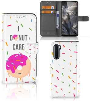 B2Ctelecom Smartphone Hoesje OnePlus Nord Bookcase met Quotes Donut Cadeautjes voor Meisjes