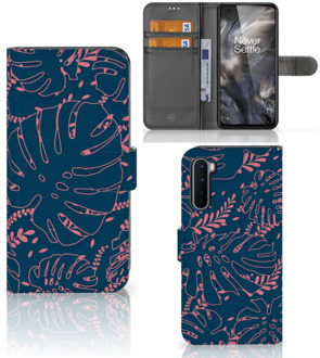 B2Ctelecom Smartphone Hoesje OnePlus Nord Bookcase Palm Leaves