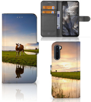 B2Ctelecom Smartphone Hoesje OnePlus Nord Flip Case Koe