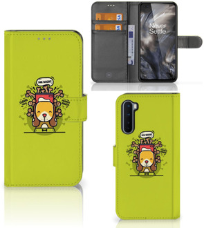 B2Ctelecom Smartphone Hoesje OnePlus Nord Flipcover Doggy Biscuit