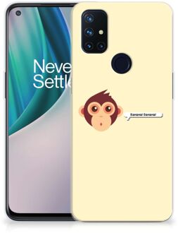 B2Ctelecom Smartphone hoesje OnePlus Nord N10 5G Back Case Siliconen Hoesje met Foto Aap