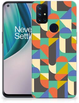 B2Ctelecom Smartphone hoesje OnePlus Nord N10 5G Backcase Siliconen Hoesje Funky Retro