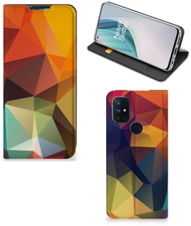 B2Ctelecom Smartphone Hoesje OnePlus Nord N10 5G Leuk Book Case Polygon Color