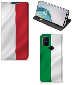 B2Ctelecom Smartphone Hoesje OnePlus Nord N10 5G Leuk Bookcase Italiaanse Vlag