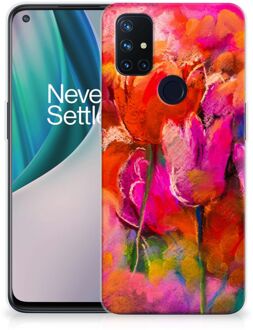 B2Ctelecom Smartphone hoesje OnePlus Nord N10 5G Silicone Case Tulips