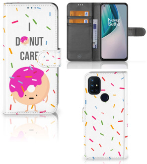 B2Ctelecom Smartphone Hoesje OnePlus Nord N10 Bookcase met Quotes Donut Cadeautjes voor Meisjes