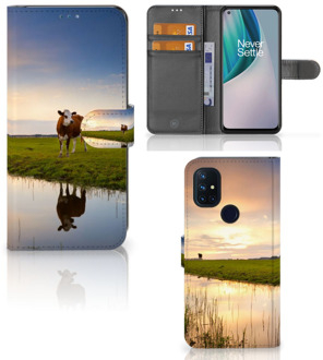 B2Ctelecom Smartphone Hoesje OnePlus Nord N10 Flip Case Koe