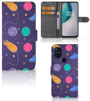 B2Ctelecom Smartphone Hoesje OnePlus Nord N10 Flip Case Portemonnee Space