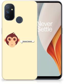 B2Ctelecom Smartphone hoesje OnePlus Nord N100 Back Case Siliconen Hoesje met Foto Aap