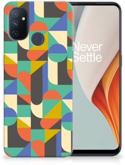 B2Ctelecom Smartphone hoesje OnePlus Nord N100 Backcase Siliconen Hoesje Funky Retro