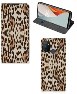 B2Ctelecom Smartphone Hoesje OnePlus Nord N100 Book Cover Leopard