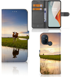 B2Ctelecom Smartphone Hoesje OnePlus Nord N100 Flip Case Koe