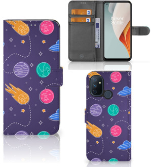 B2Ctelecom Smartphone Hoesje OnePlus Nord N100 Flip Case Portemonnee Space