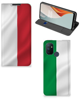 B2Ctelecom Smartphone Hoesje OnePlus Nord N100 Leuk Bookcase Italiaanse Vlag