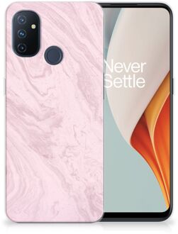 B2Ctelecom Smartphone hoesje OnePlus Nord N100 Leuk Hoesje Marble Pink