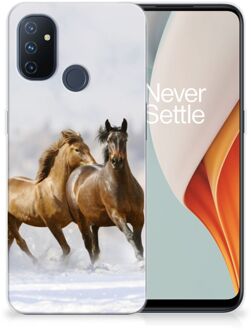 B2Ctelecom Smartphone hoesje OnePlus Nord N100 TPU Case Paarden