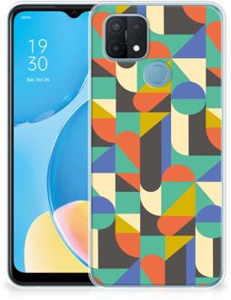 B2Ctelecom Smartphone hoesje OPPO A15 Backcase Siliconen Hoesje Funky Retro