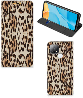 B2Ctelecom Smartphone Hoesje OPPO A15 Book Cover Leopard