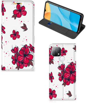 B2Ctelecom Smartphone Hoesje OPPO A15 Mobiel Cover Blossom Red