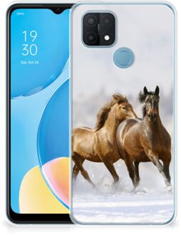 B2Ctelecom Smartphone hoesje OPPO A15 TPU Case Paarden