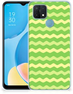 B2Ctelecom Smartphone hoesje OPPO A15 TPU Case Waves Green