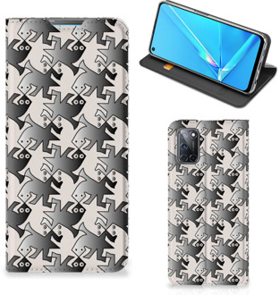 B2Ctelecom Smartphone Hoesje OPPO A52 | A72 Book Wallet Case Salamander Grey