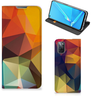 B2Ctelecom Smartphone Hoesje OPPO A52 | A72 Leuk Book Case Polygon Color