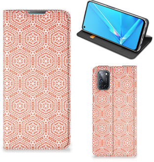 B2Ctelecom Smartphone Hoesje OPPO A52 | A72 Mobiel Hoesje Pattern Orange