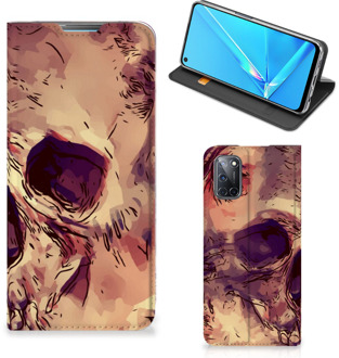 B2Ctelecom Smartphone Hoesje OPPO A52 | A72 Wallet Case Skullhead