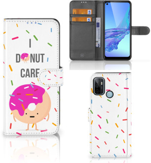 B2Ctelecom Smartphone Hoesje OPPO A53 | OPPO A53s Bookcase met Quotes Donut Cadeautjes voor Meisjes