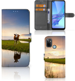 B2Ctelecom Smartphone Hoesje OPPO A53 | OPPO A53s Flip Case Koe